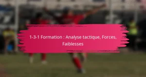 1-3-1 Formation : Analyse tactique, Forces, Faiblesses