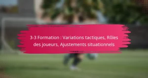 3-3 Formation : Variations tactiques, Rôles des joueurs, Ajustements situationnels